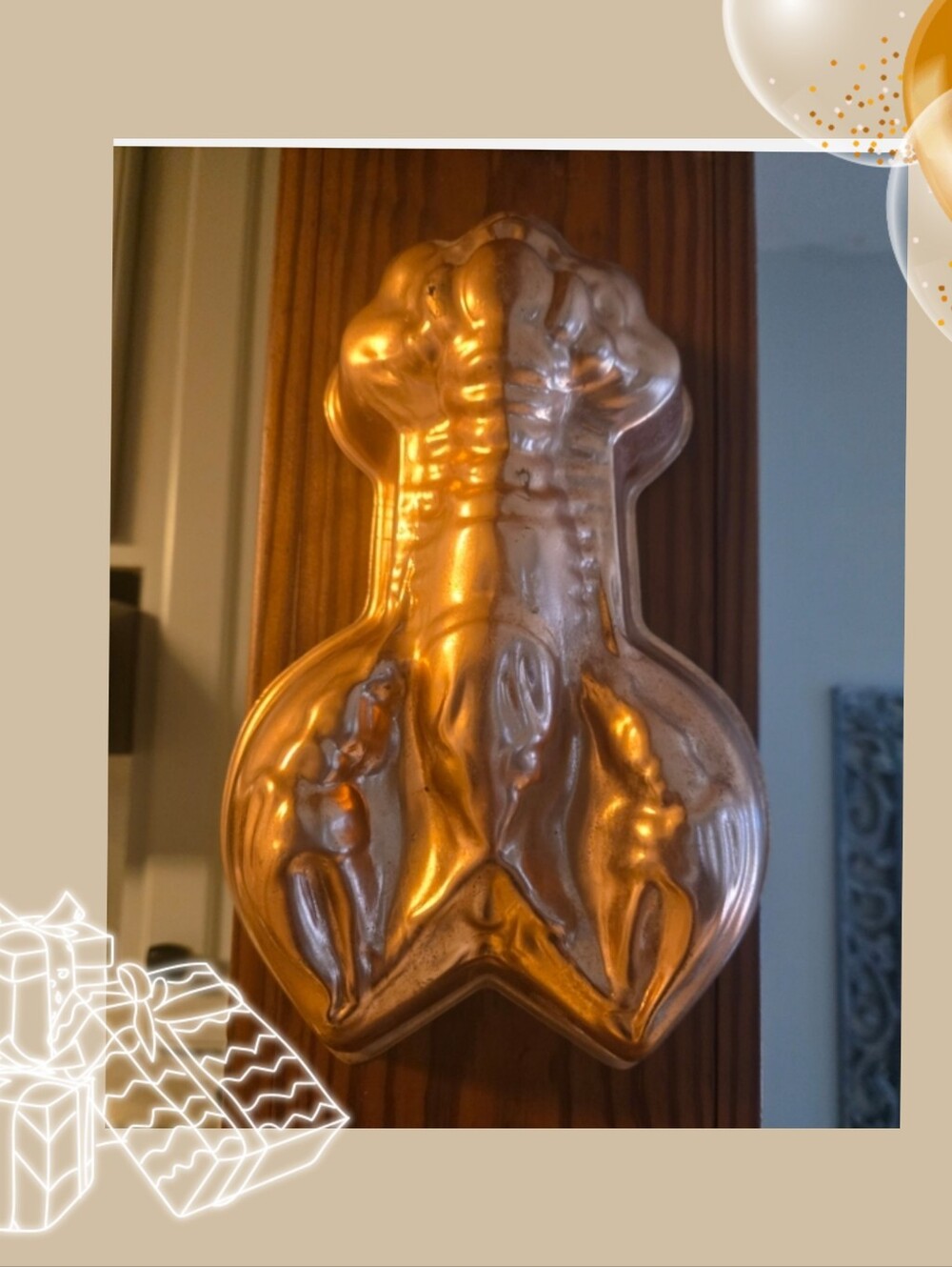 Vintage Copper Lobster Mold